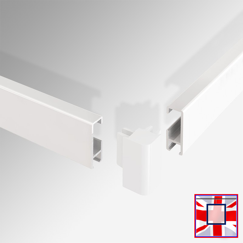 Corner Connector for Picture Hanging Track (Clip Rail Installation Fitting)