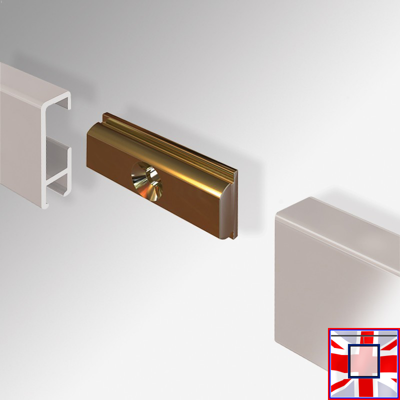 Connector Straight for Clip Rail Picture Hanging Track (Installation Fitting)