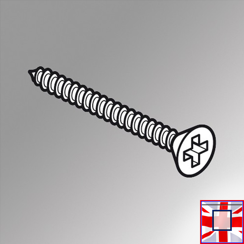 Screw, Phillips Head C/Sunk for Clip Rail Gallery Systems (Countersunk)