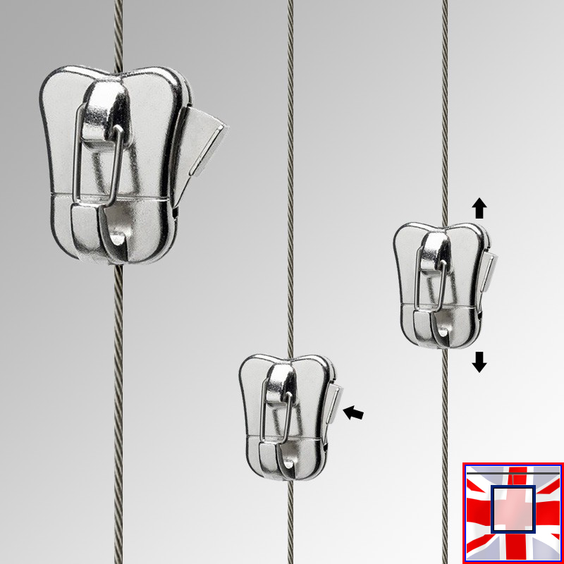 Security Zipper Hook (Pack of 10), 20kg Anti-theft Picture Hanger