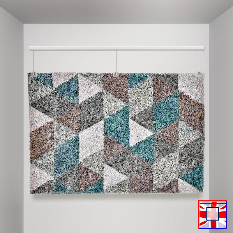 Clip Rail Gallery System Carpet Hanging Kit (Picture Rail & Cable)