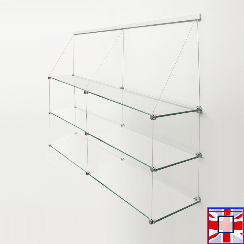 Cables & Supports Only Clip Rail Shelf Kits