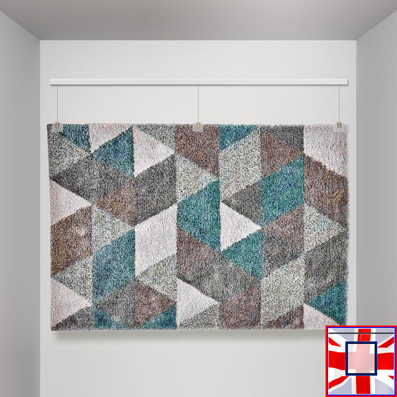 Carpet Hanging Cable Kit Simple for Picture Rails (Clip Rail Gallery Systems)