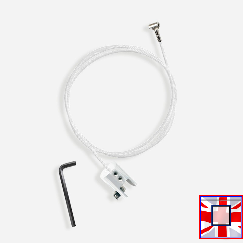 Panel Hanging Kits for White Picture Rails (Clip Rail Gallery Systems)