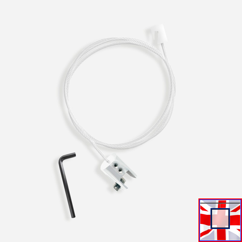 White Panel Hanging Kits for J Rail, C Rail, P Rail Gallery Systems (White Picture Rails)