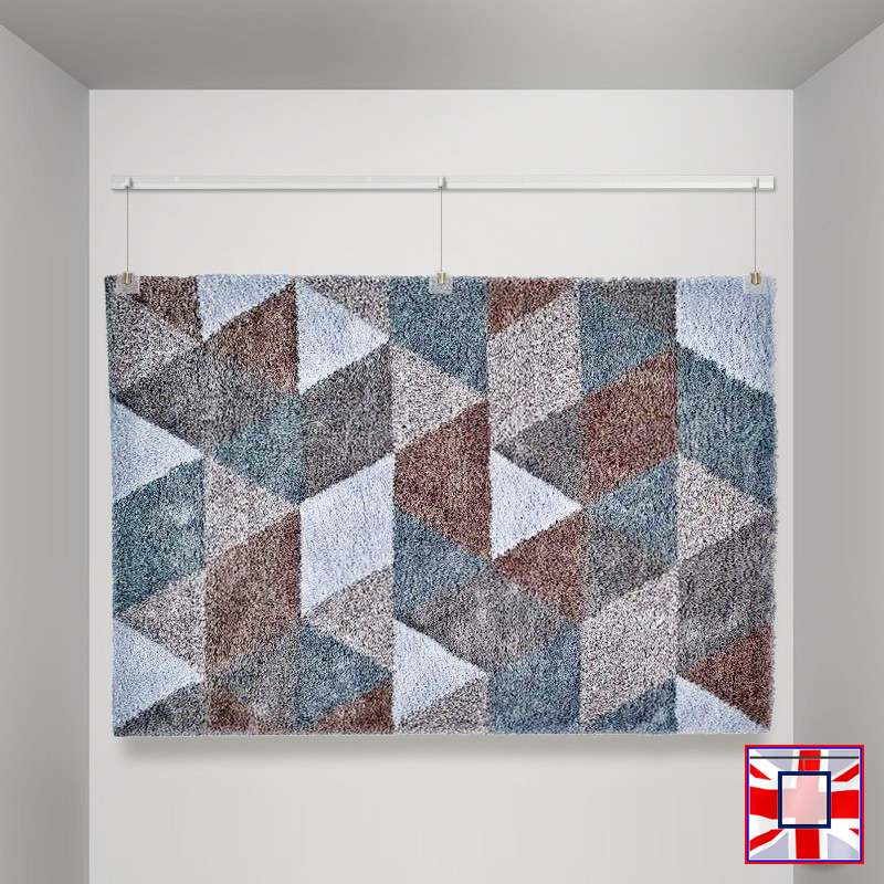 Heavy-Duty Picture Rail Simple Carpet Hanging Kit for J Rail Gallery System