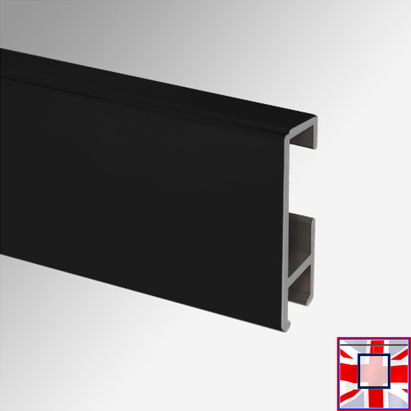Clip Rail Track for Modern Picture Rails (2m & 3m, White, Black, Silver)