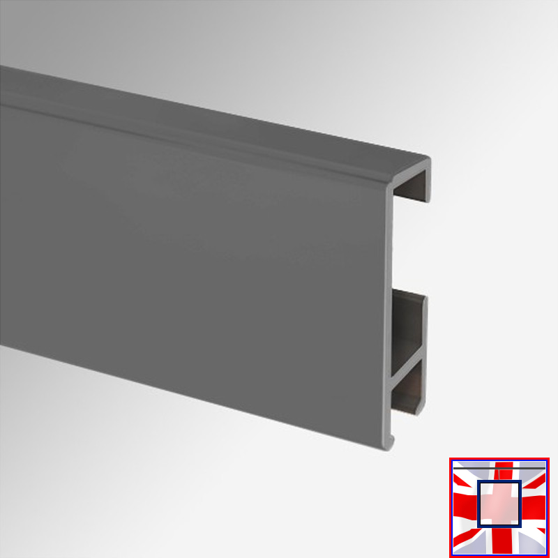 Clip Rail Track for Modern Picture Rails (2m & 3m, White, Black, Silver)