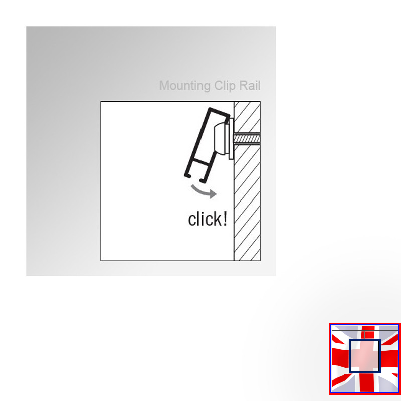 Clip Rail Installation Fitting, Mounting Clip for Picture Hanging Track
