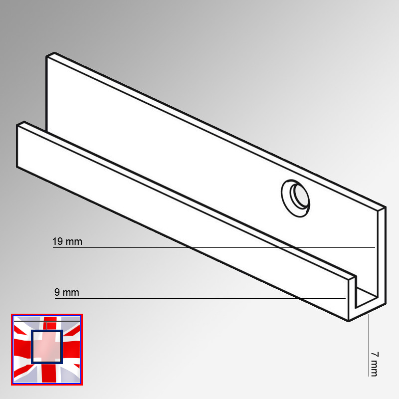 2m & 3m J Rail Track (80kg Heavy Duty Picture Rail) - White, Black, Silver