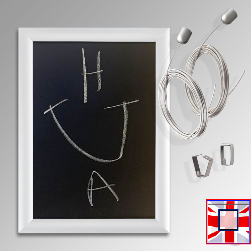 White Framed Kit Hanging Chalkboard