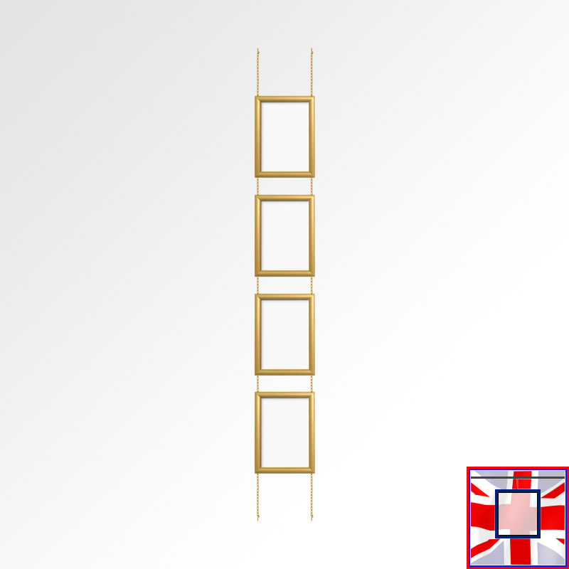A3 Click Frame Kit with Fixed Chains (Ceiling to Floor)