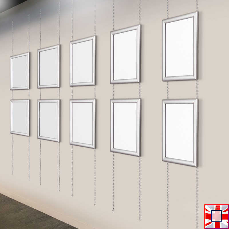 A3 Click Frame Kit with Fixed Chains (Ceiling to Floor)