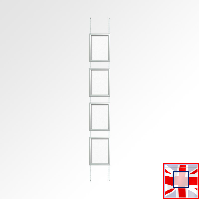 A3 Click Frame Kit with Fixed Chains (Ceiling to Floor)