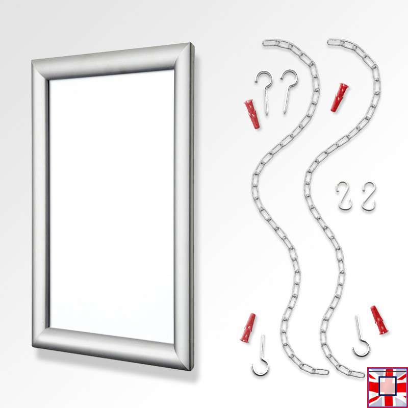 A3 Click Frame Kit with Fixed Chains (Ceiling to Floor)