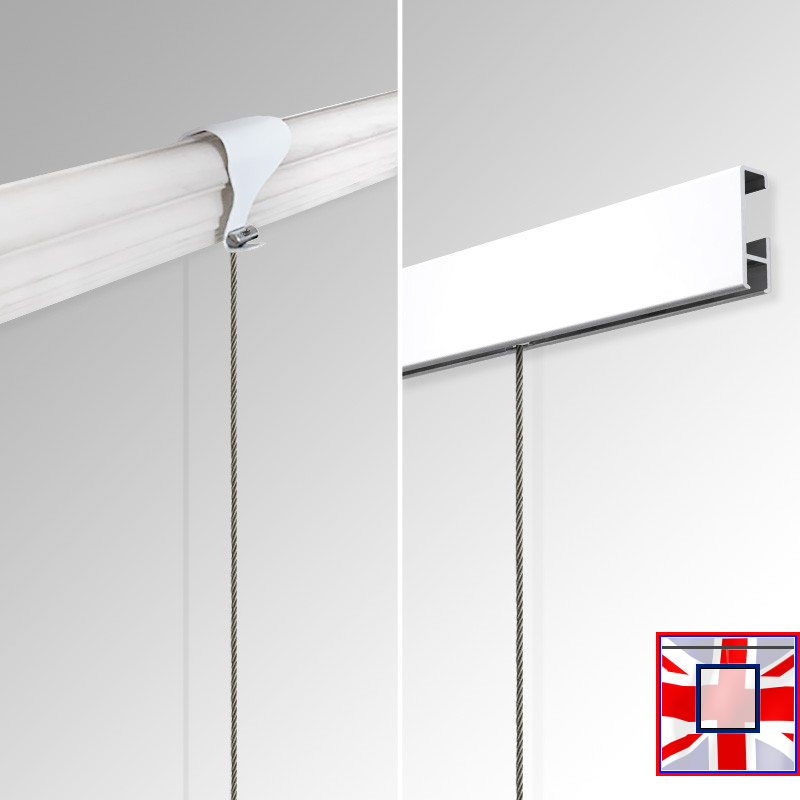 Heavy-Duty Picture Hanging Wire – Steel Cable with Barrel Anchor for Moulding Hooks & Rails