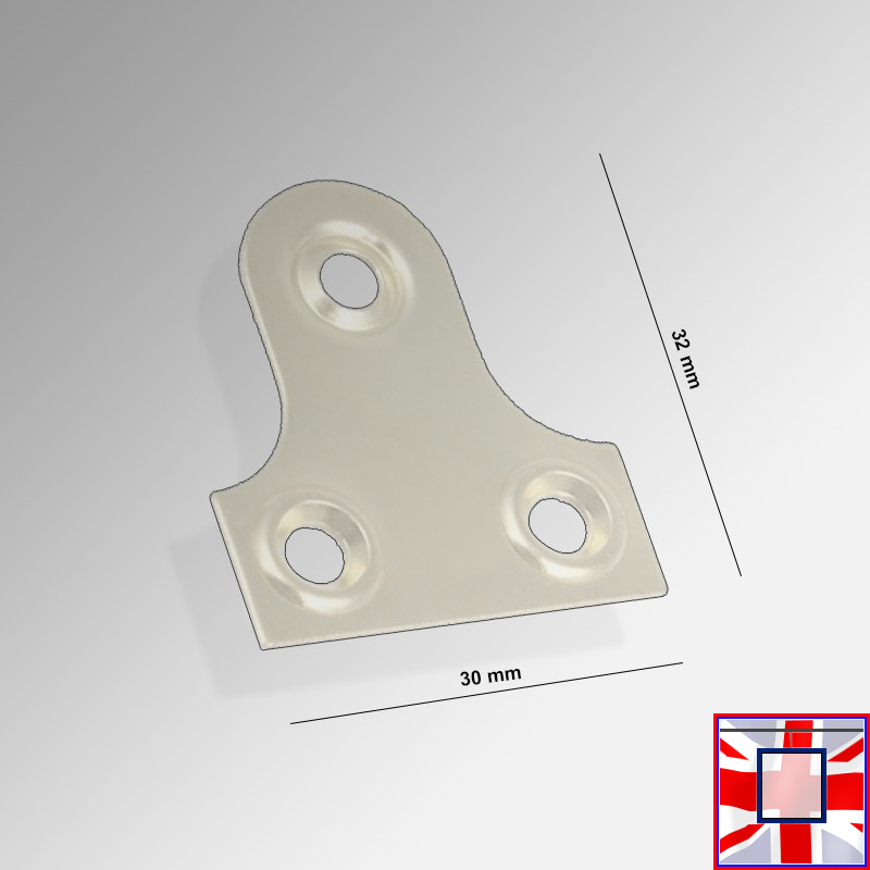Brass Mirror Plate Mounting Kit (Includes Black Screws)