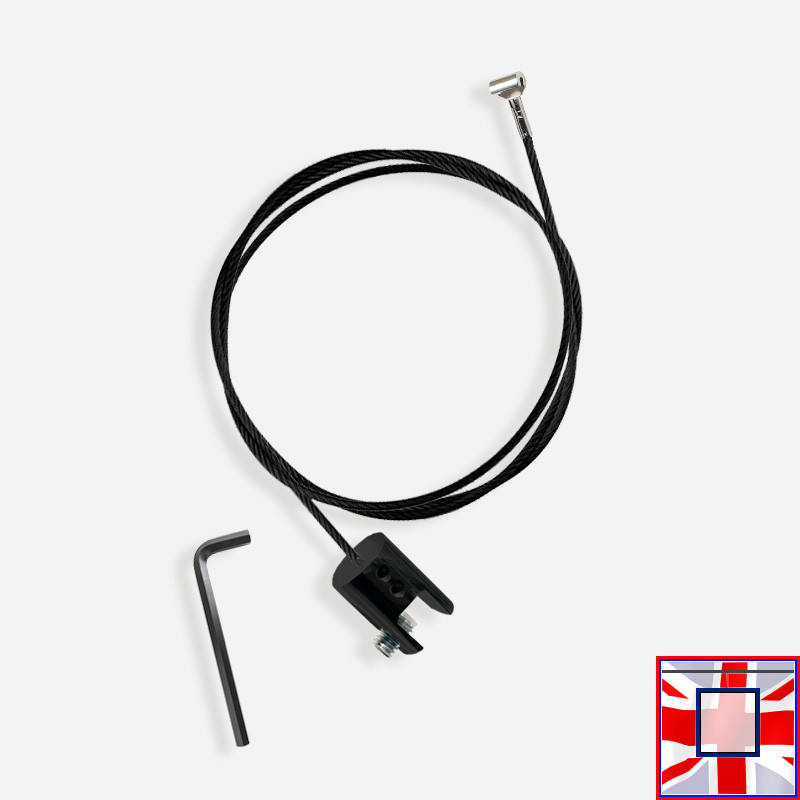 Clip Rail Gallery Systems Black Panel Hanging Kits for Black Picture Rails