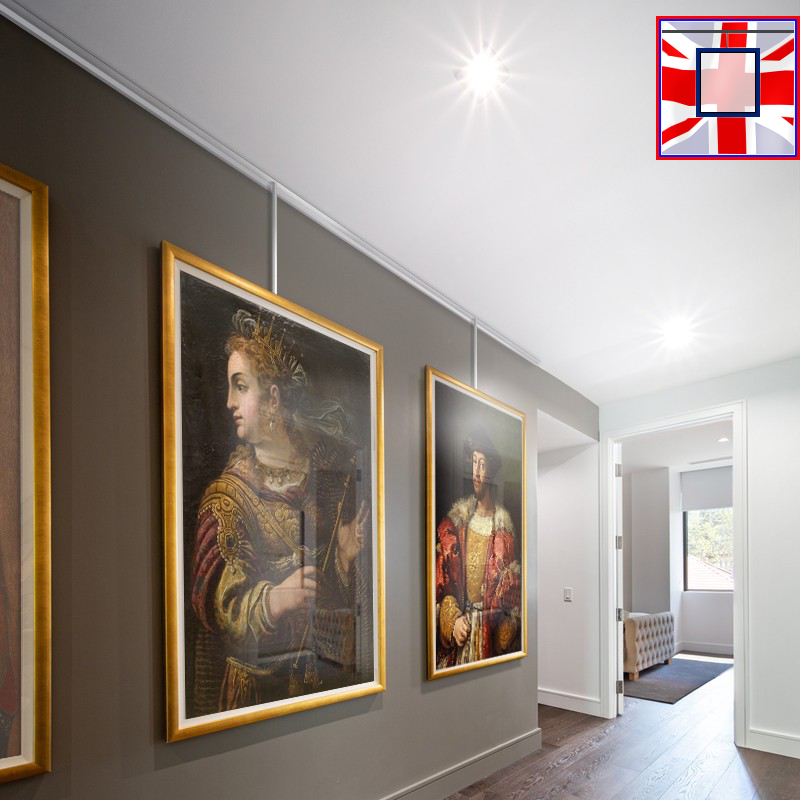3m Heavy-Duty Ceiling Hanging C Rail Gallery Kit – All-in-One Picture Track & Rod System