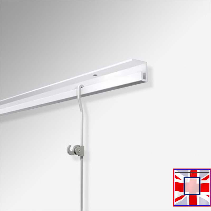 3m Heavy-Duty Ceiling Hanging C Rail Gallery Kit – All-in-One Picture Track & Rod System