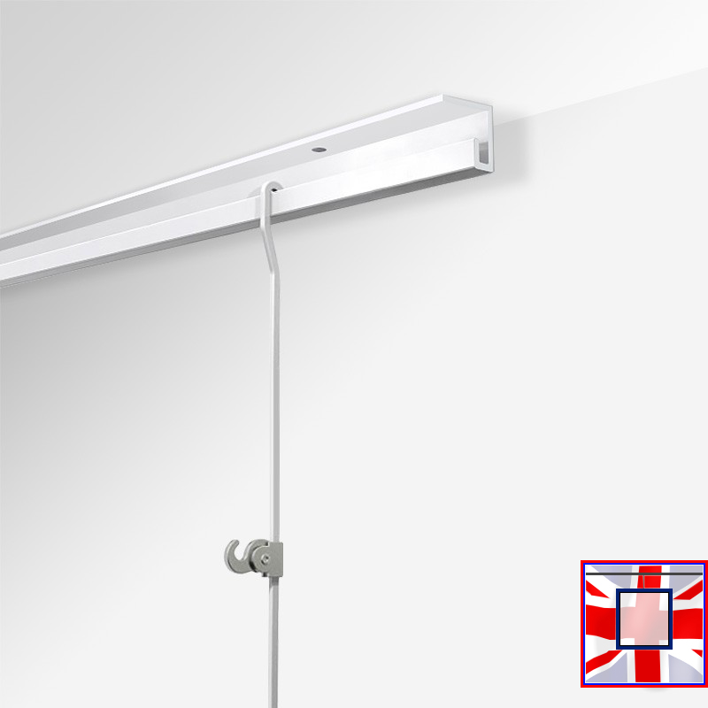 Ceiling Picture Rail C Rail Track (2m & 3m, 80kg Heavy Duty)