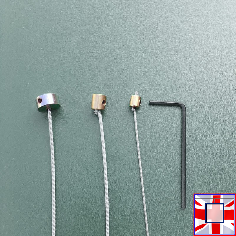 Wire Cable Sliders, Brass Studs & Fasteners