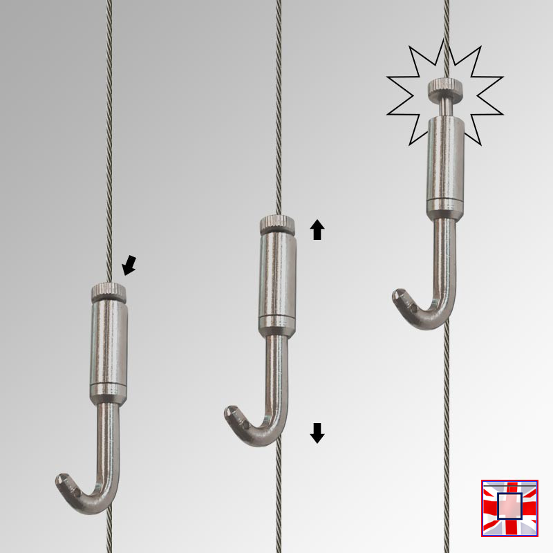 Extra-Strong Picture Hanger, 40kg – Pack of 10 Captain Hooks