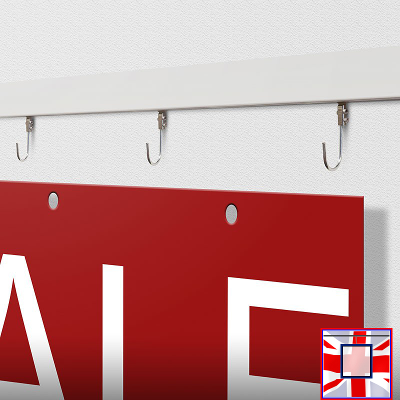 Banner Rail Clip Kit (Hooks Track & Set Eyelet Hanging)