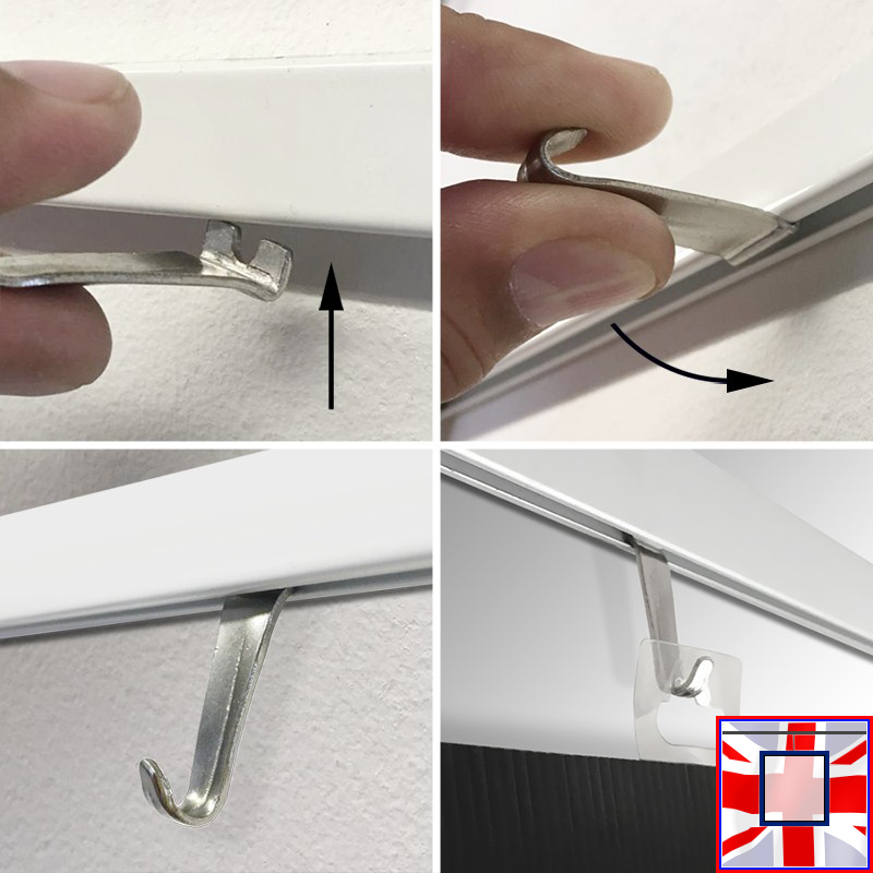 Hanger Clip Anchor Rail 10kg Hook Chrome Picture Rail