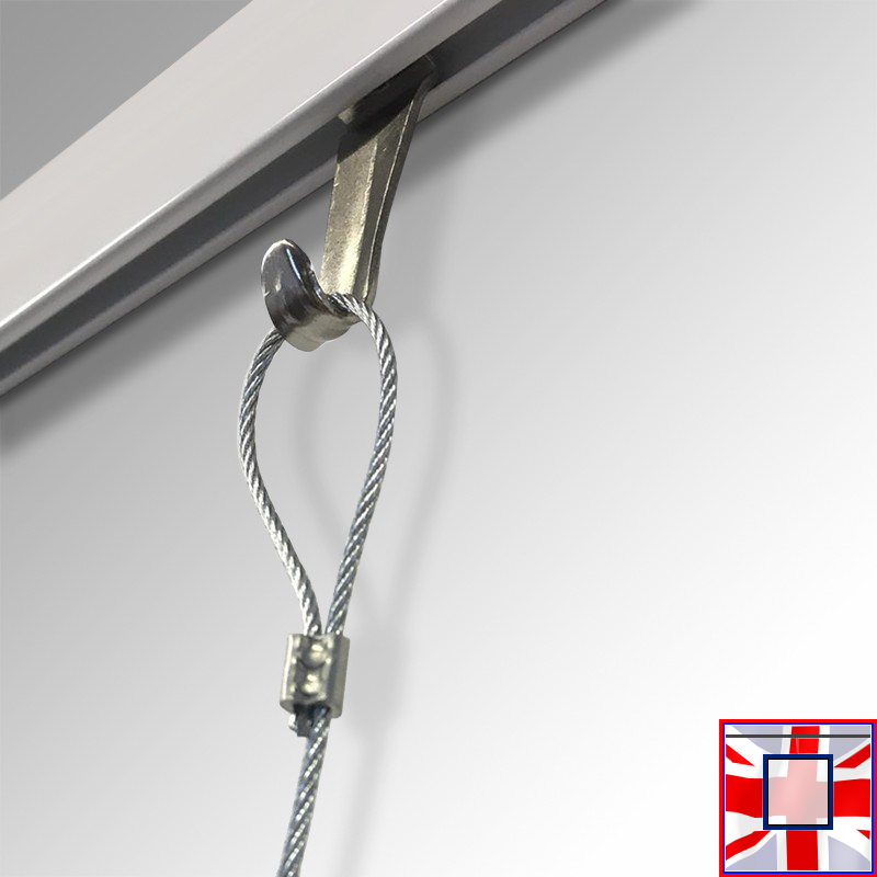Hanger Clip Anchor Rail 10kg Hook Chrome Picture Rail