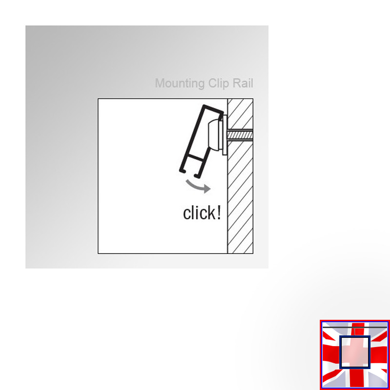 Clip Mounting Fitting, for Picture Rail Hanging Track (Installation Clip)