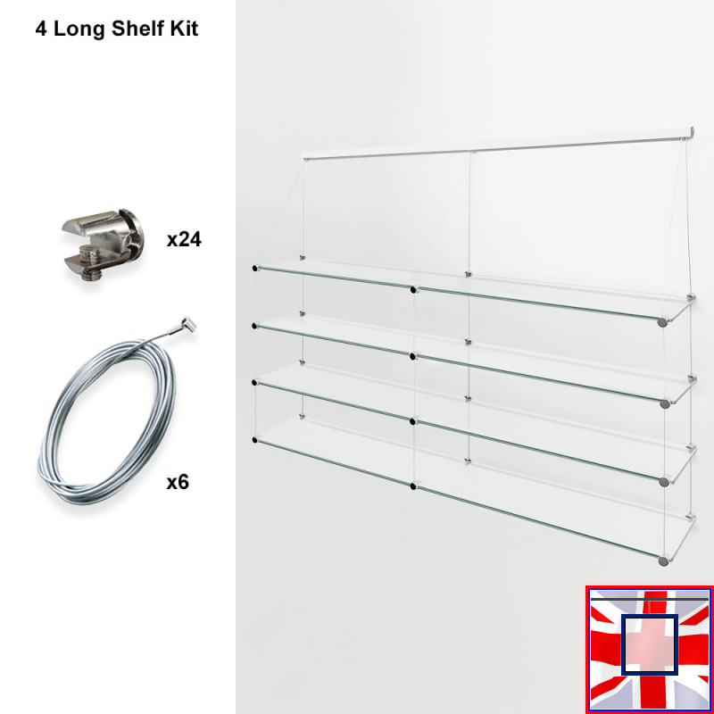 Cables and Supports for Clip Rail Shelf Kits Only