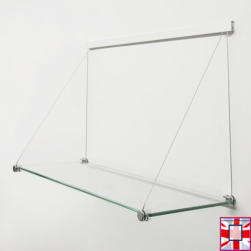 Clip Rail Glass Shelf & Cable Display System