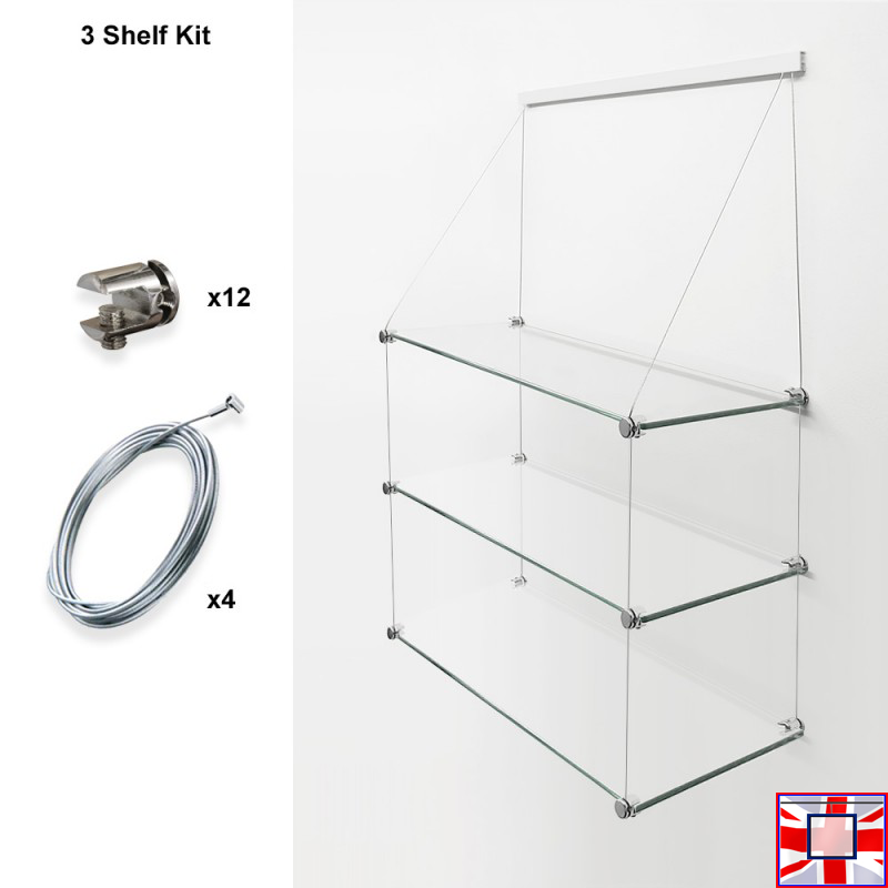 Shelf Kits (Clip Rail, Cables & Supports Only)