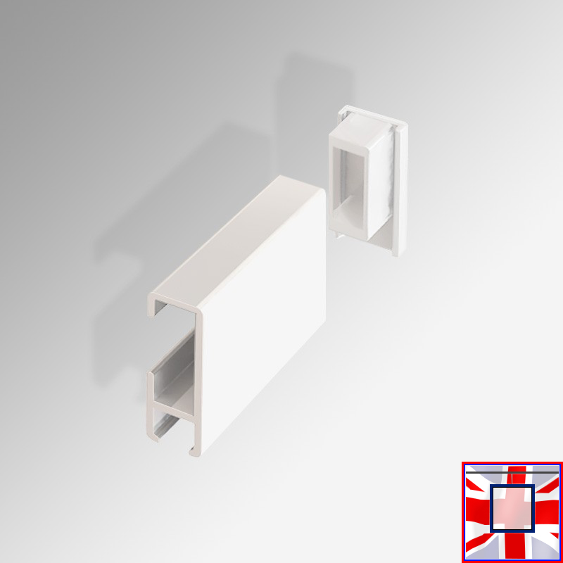 Cap End / Piece, for Smart Tracking Clip Rail (Fitting Installation)