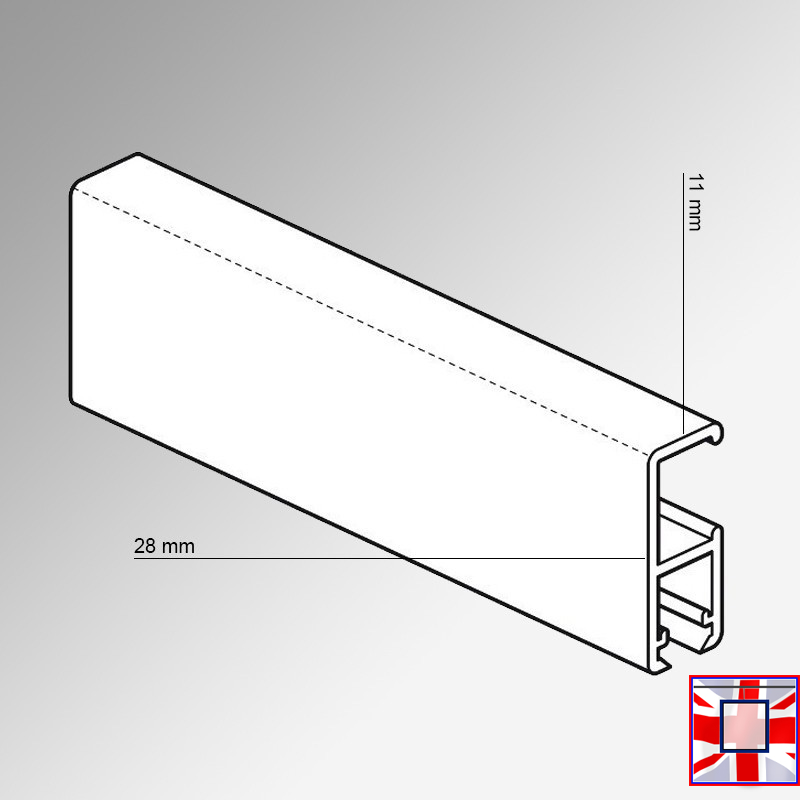 Smart Rail Clip, 3m & 2m Black White Silver Track (Picture Rail Heavy Duty)