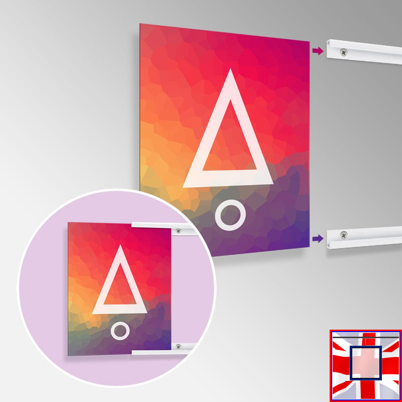 Flush-Mount Picture Display Rail Kit – Top & Bottom Track