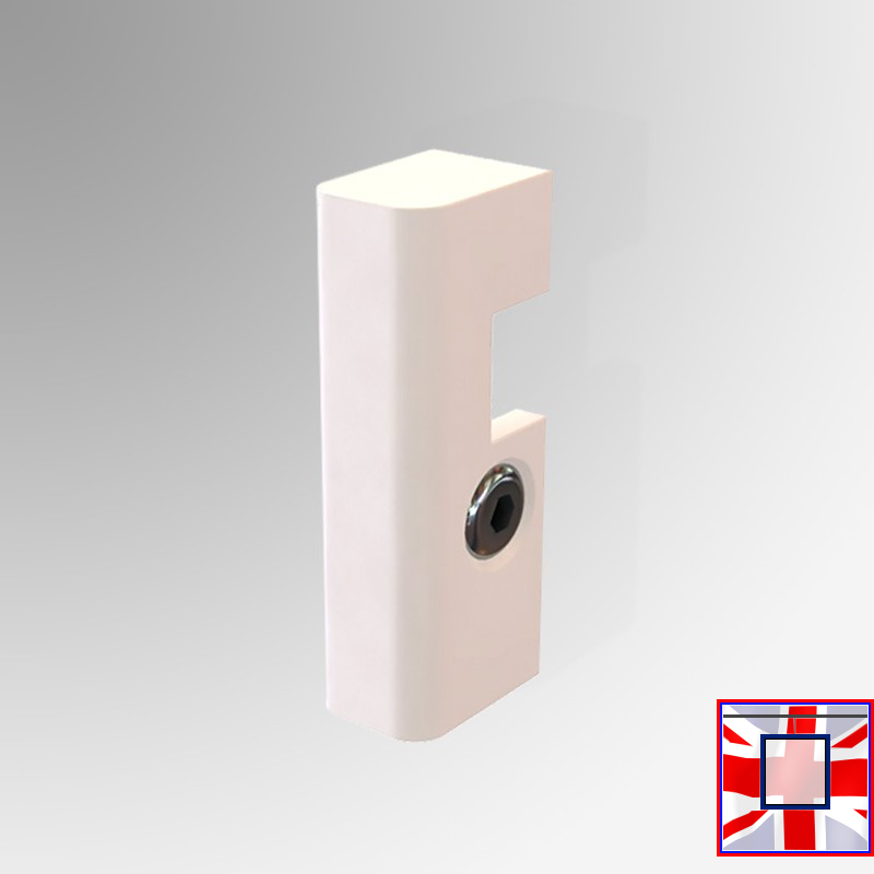 Anti-theft Fitting for 4mm Steel Rods, Hanging Rod Security Hood (J Rail & C Rail)