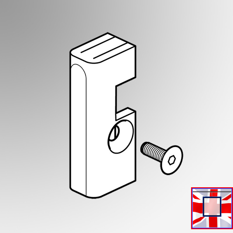 Anti-theft Fitting for 4mm Steel Rods (J Rail & C Rail), Hanging Rod Security Hood