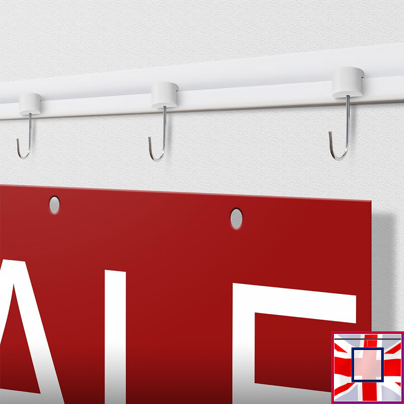 Banner Rail J Kit (Hooks Track & Eyelet Set Hanging)