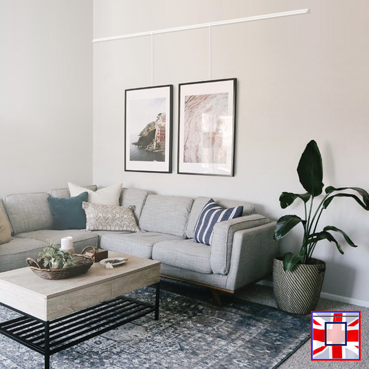 White Cable & J Rail Hanger (White Steel Wire, White Cylinder Anchor