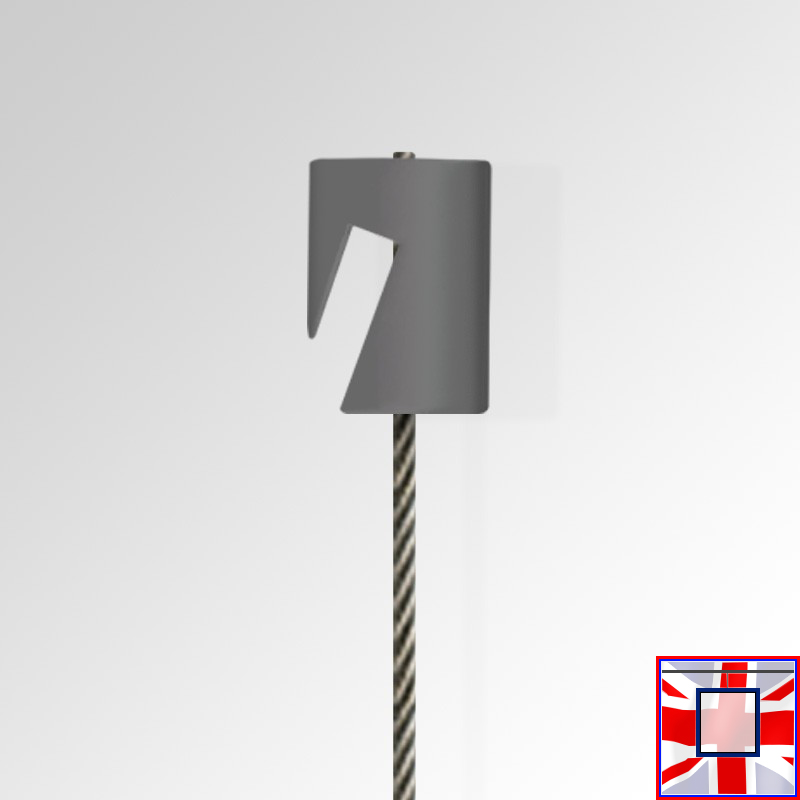 Long Shelving J Rail 150cm (Glass Shelf & Cables)