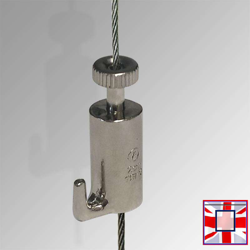 Cable Self Locking Hook (Pack of 10), 10kg Strong Picture Hanger