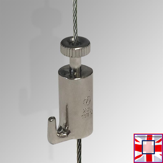 10kg Strong Picture Hanger Self Locking Cable Hook (Pack of 10)