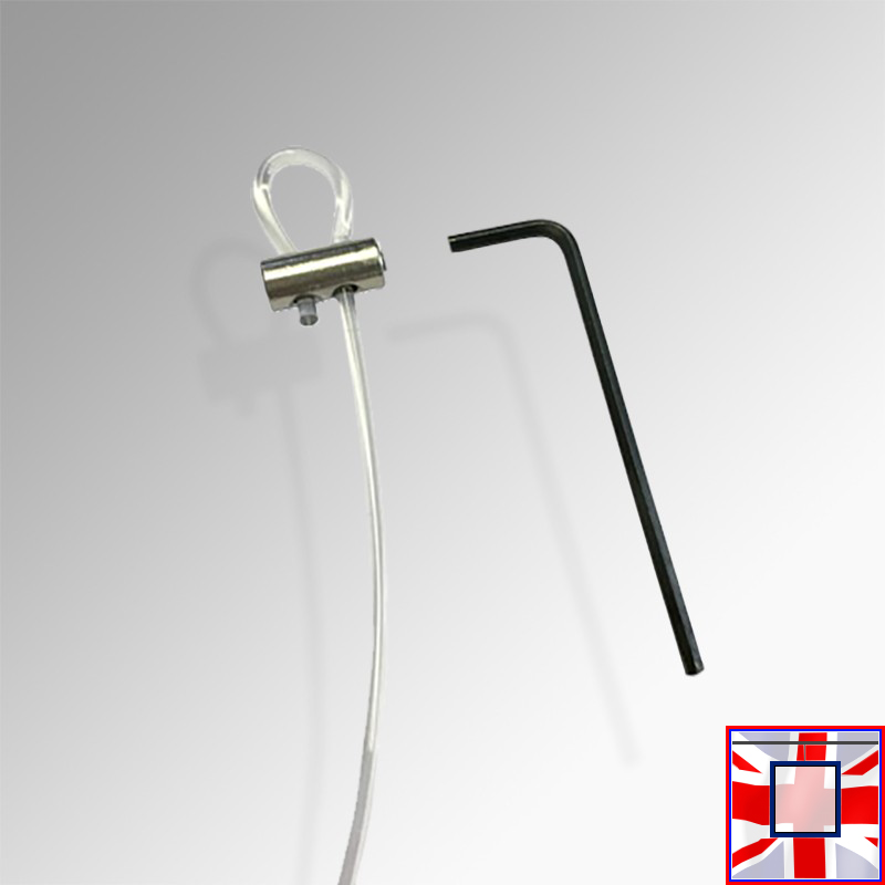 Transparent 2mm Nylon Picture Hanging Wire, Loop & Perlon 'Clear' Cord