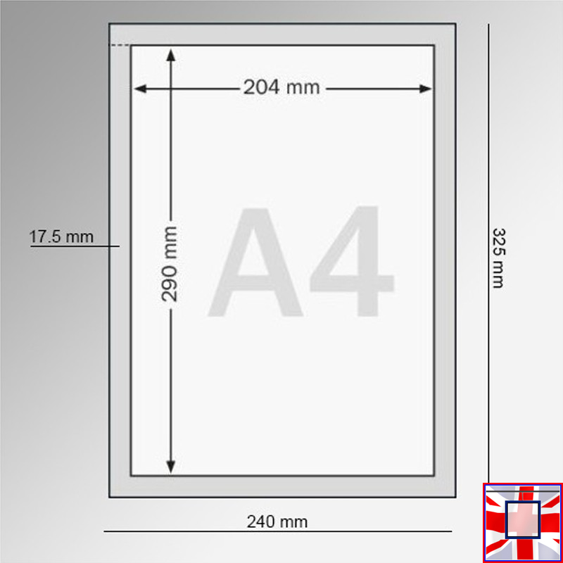 Magnetic Sleeve for Signage & Notices, Magnet Display Pockets (A4)