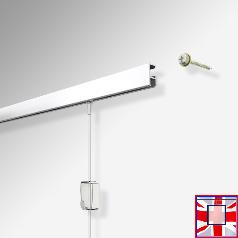 Heavy Duty 2m & 3m Mini-rail Track, Discreet Extra Picture Rail