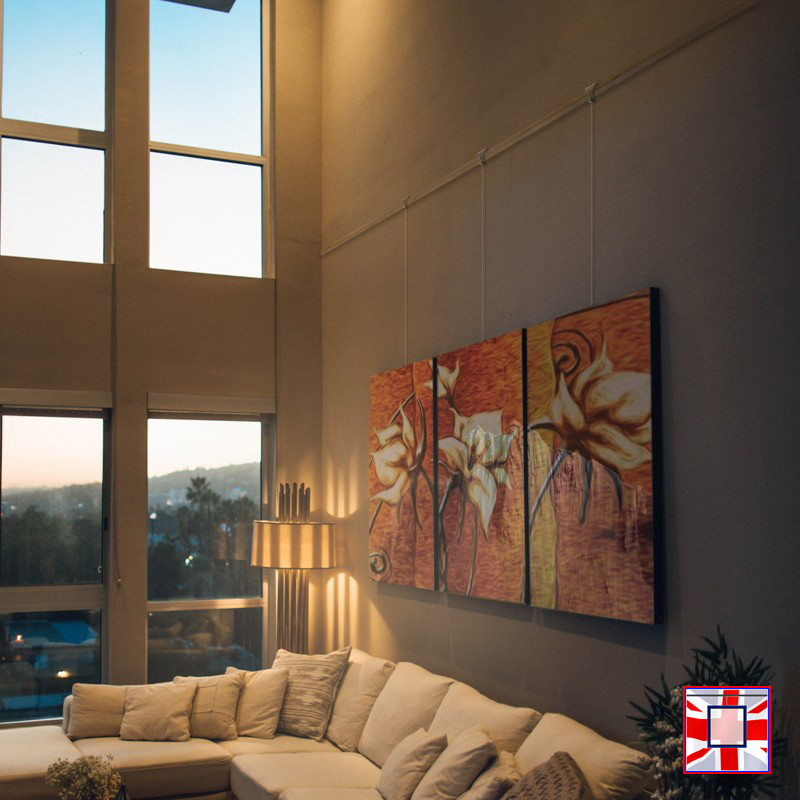 Wood Dado Picture Rail Hanging Set – Moulding Hook & Clear Nylon Cord