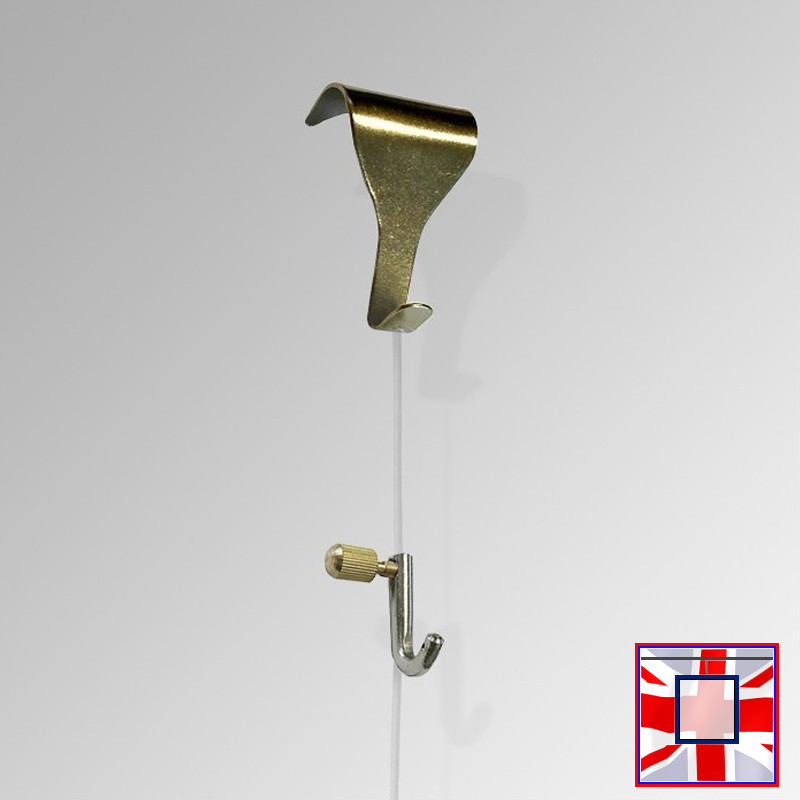 Wood Dado Picture Rail Hanging Set – Moulding Hook & Clear Nylon Cord