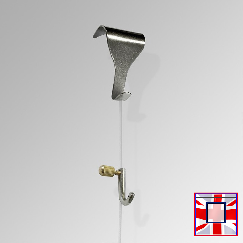 Wood Dado Picture Rail Hanging Set – Moulding Hook & Clear Nylon Cord